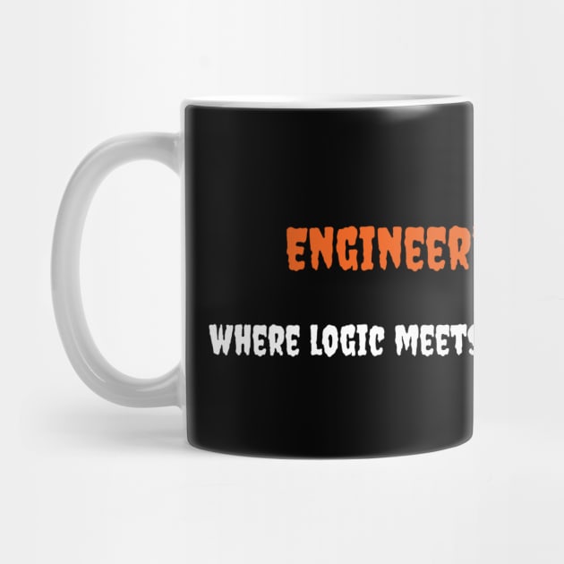 When Logic Meets Caffeine Funny Engineers by FierceFurGallery